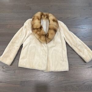 Beautiful Vintage Mink/Sheered Lamb Fur Jacket size M